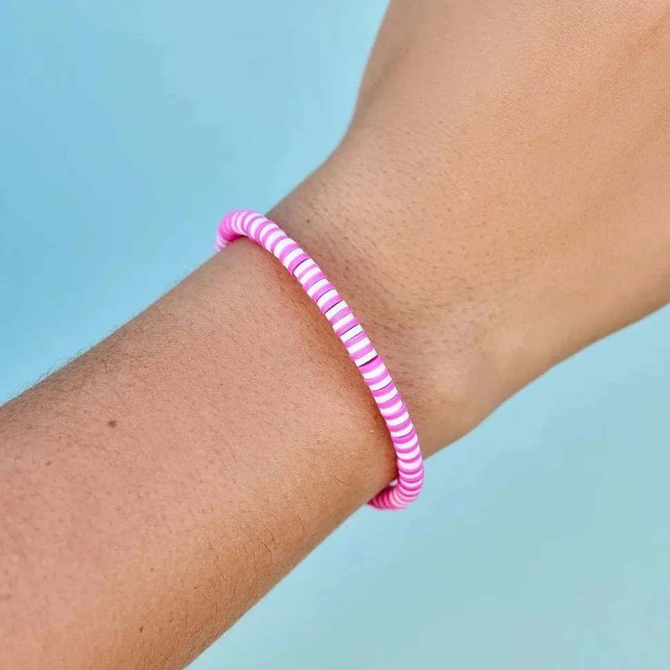 Seascape Stretch Bracelet in Azalea