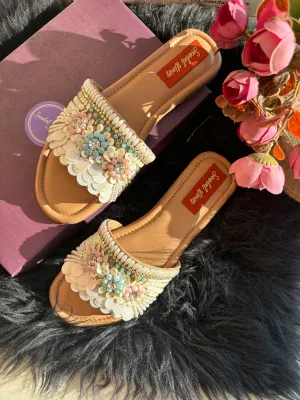 Sequin Bloom Sliders – A Dreamy Floral Affair!