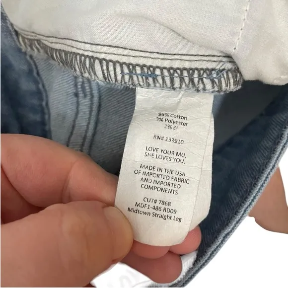 Show Me Your Mumu Midtown Straight Leg Distressed Jeans in Light Wash Size 28