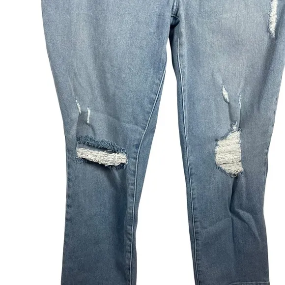 Show Me Your Mumu Midtown Straight Leg Distressed Jeans in Light Wash Size 28