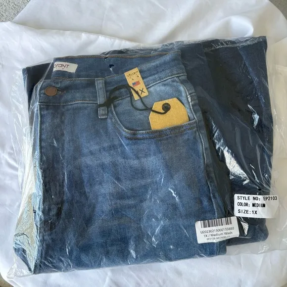 Sienna Color Block Flare Jeans - Size 1X