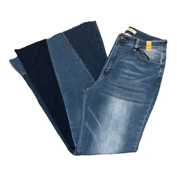 Sienna Color Block Flare Jeans - Size 1X