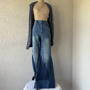 Sienna Color Block Flare Jeans - Size 1X