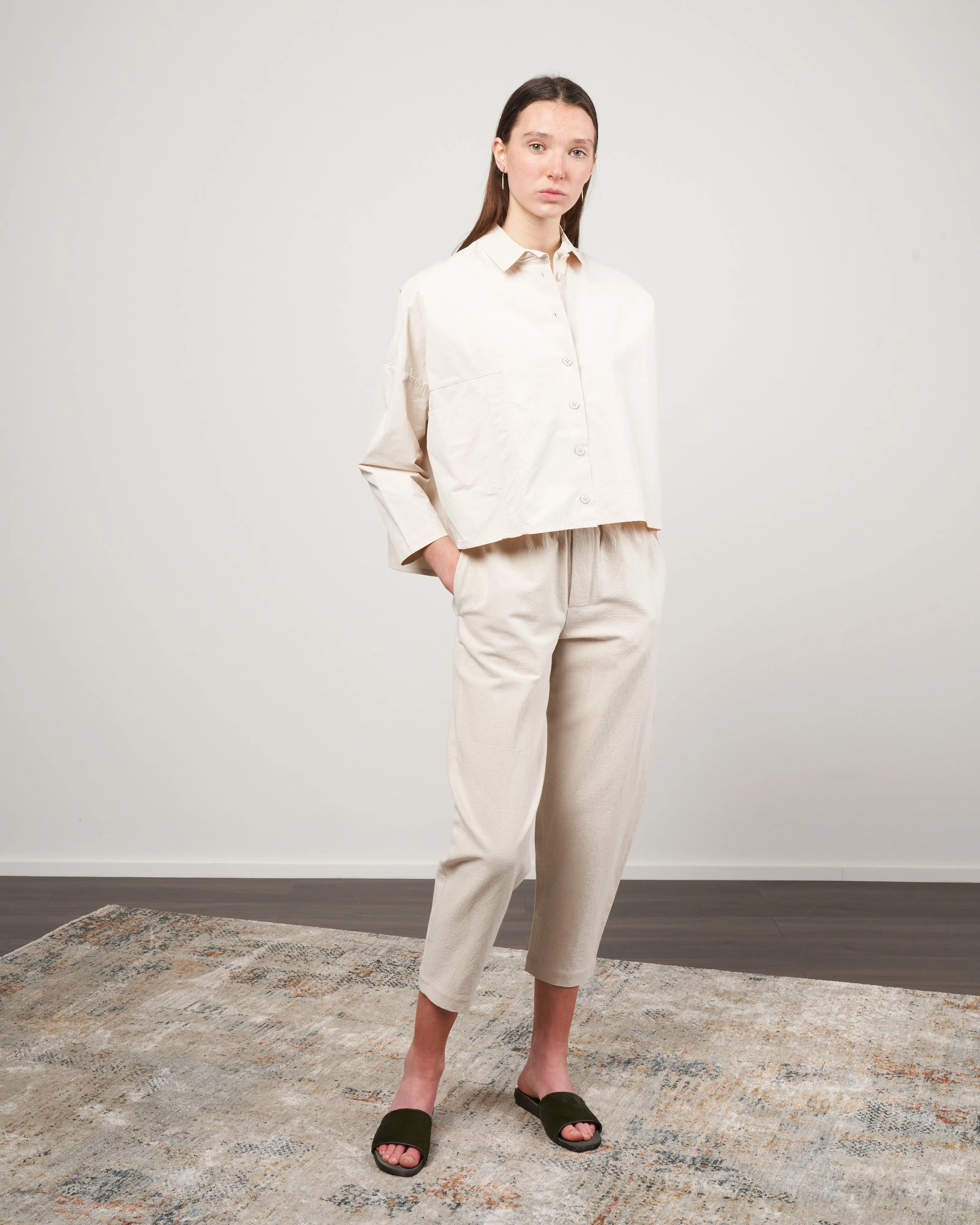 signature elastic unisex pant - oatmeal