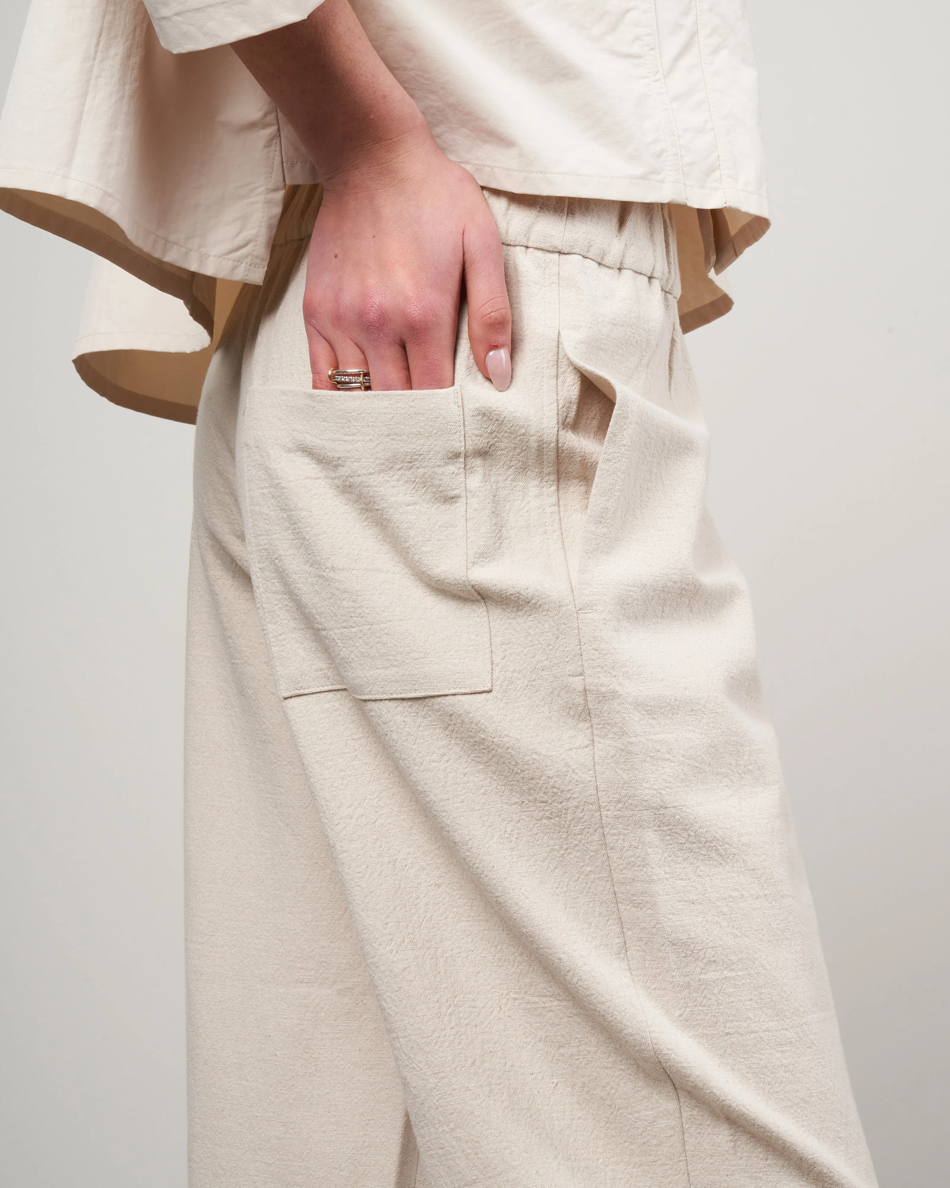 signature elastic unisex pant - oatmeal