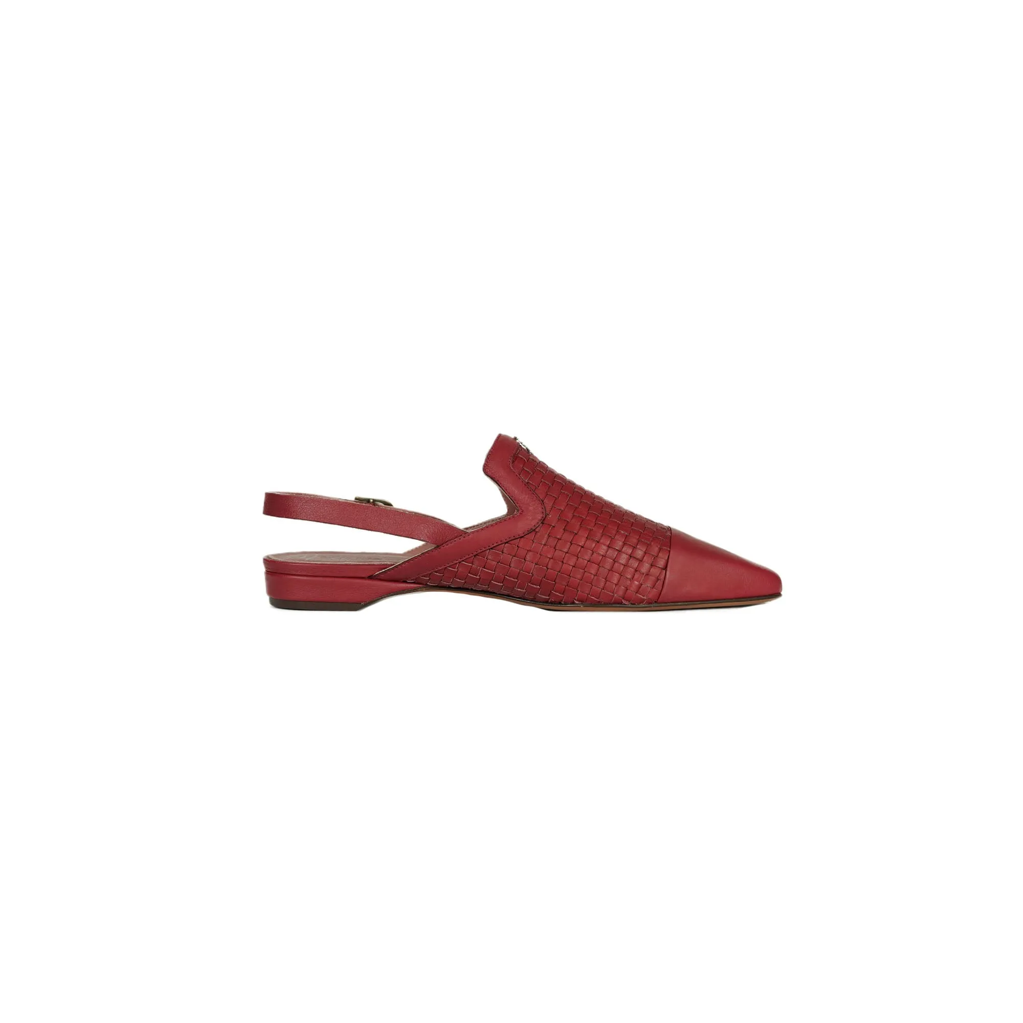 Slingback Shoes Intreccio Soft Burgundy