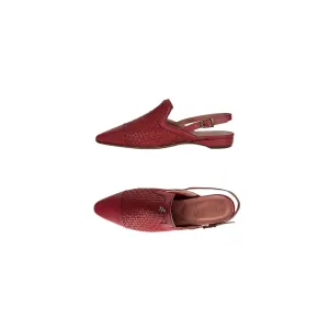 Slingback Shoes Intreccio Soft Burgundy