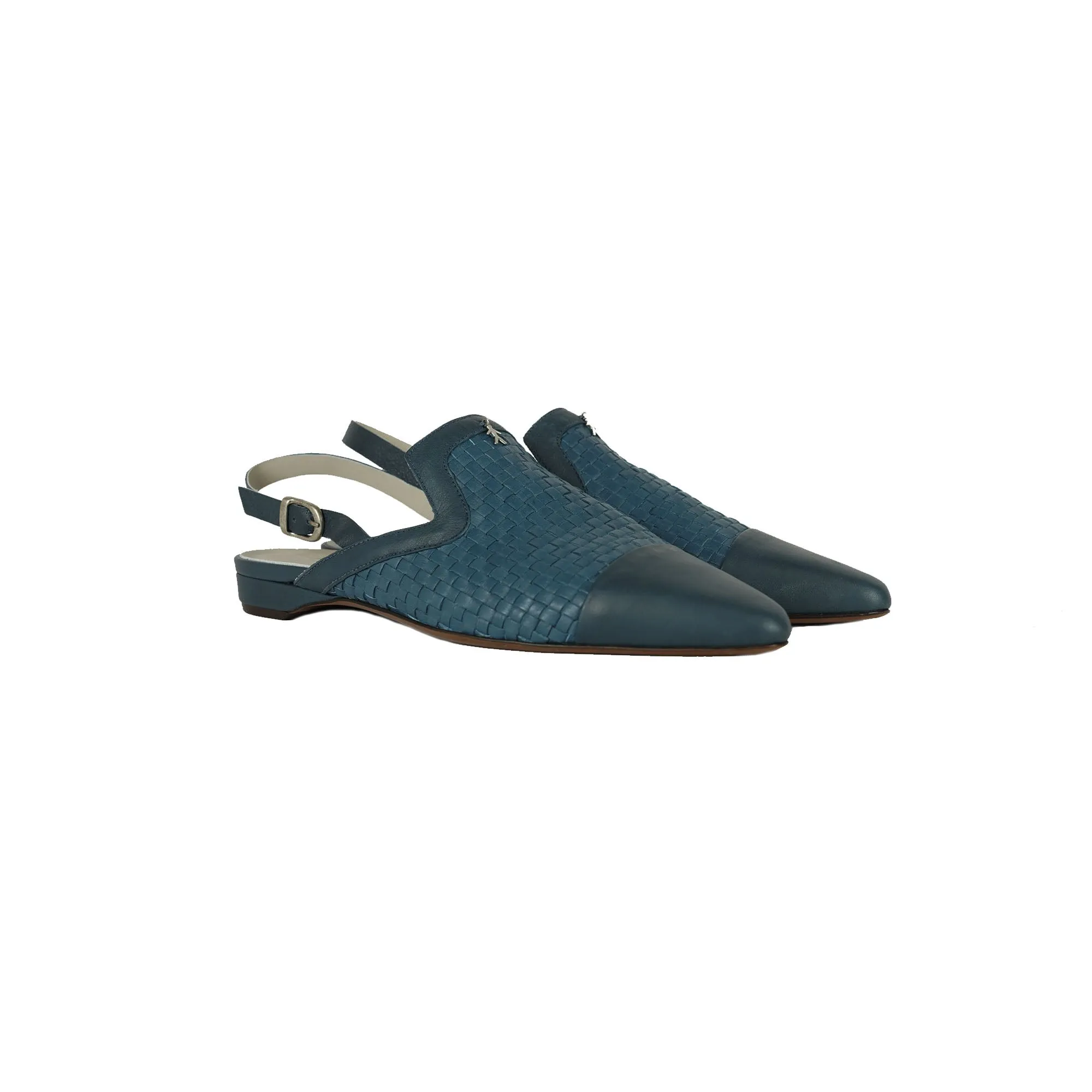 Slingback Shoes Intreccio Soft Jeans