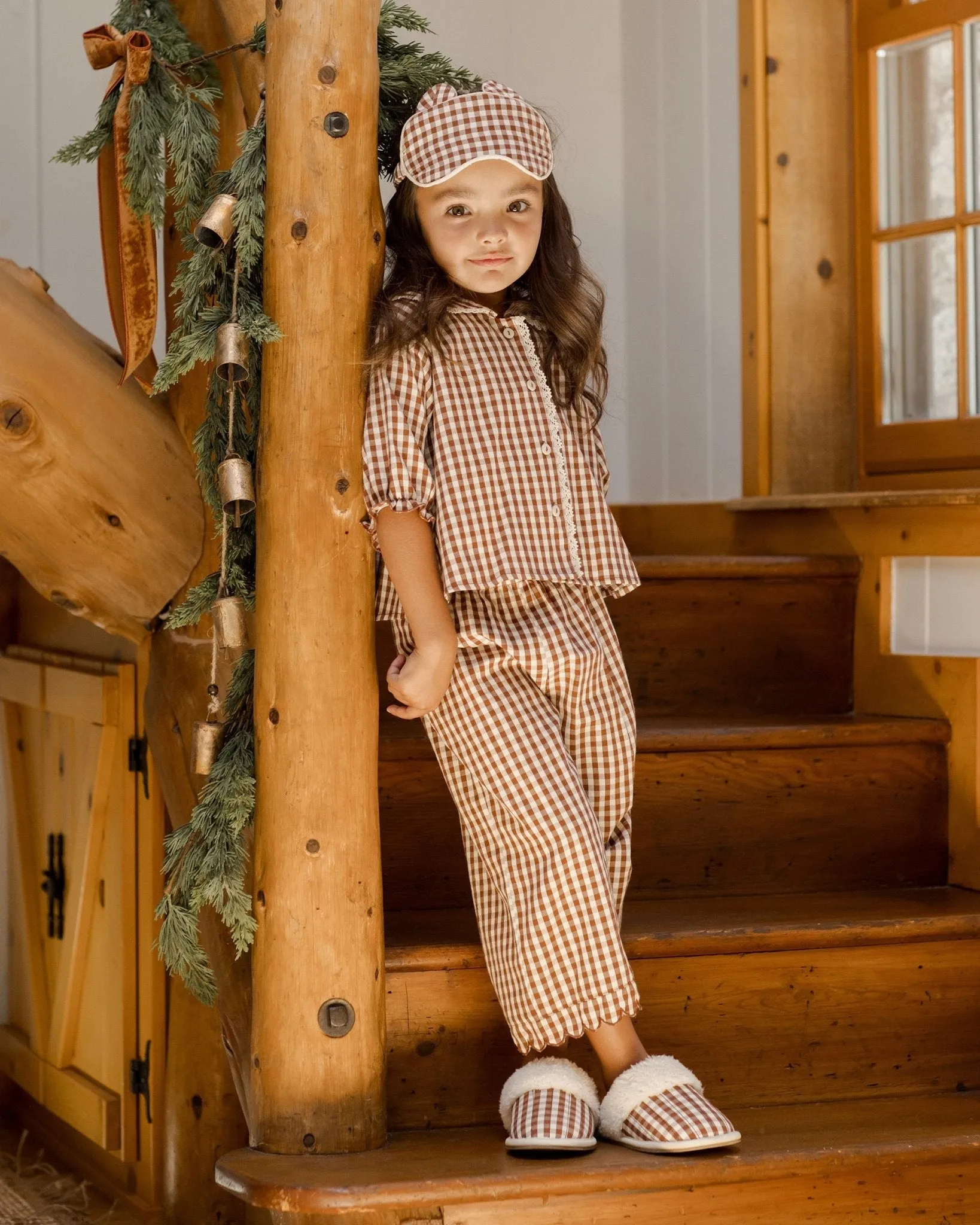 Slippers || Brick Gingham