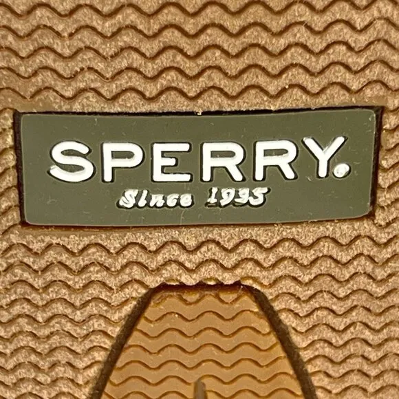 Sperry Mens STS23656 Green Halyard Camo Canvas Almond Toe Size 9 Sneakers