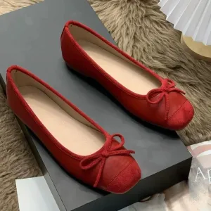 Square Toe Flats Slip-Ons