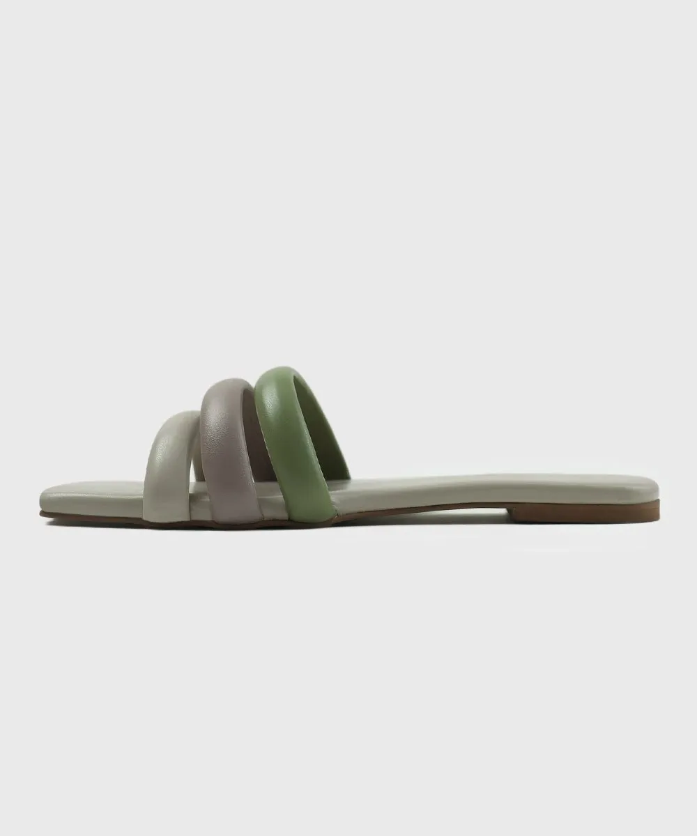 Strappy Square Toe Flats