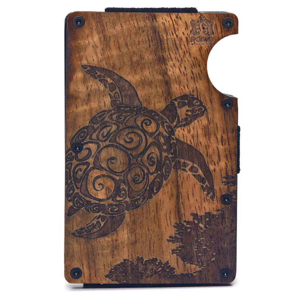 The Minimalist, Koa Wood Wallet w/ Money Clip (Multiple Designs)