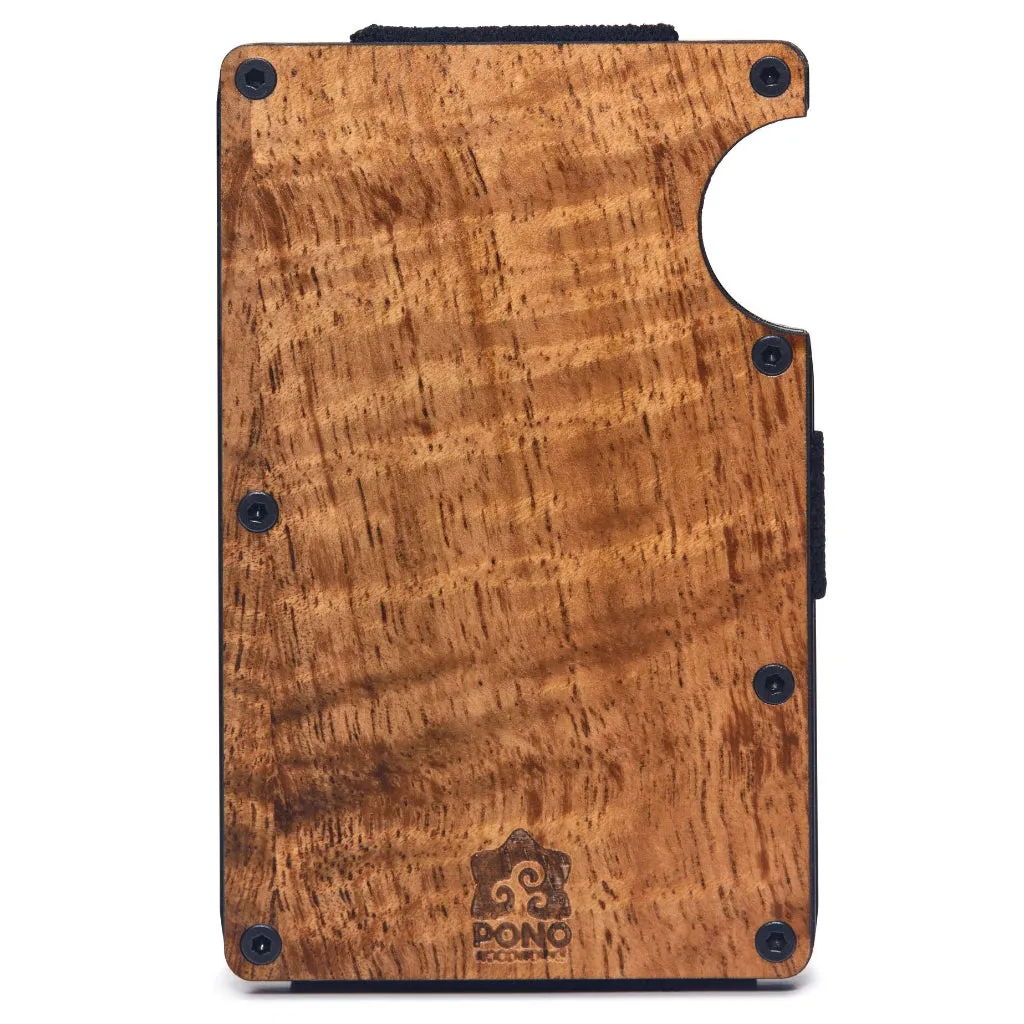 The Minimalist, Koa Wood Wallet w/ Money Clip (Multiple Designs)