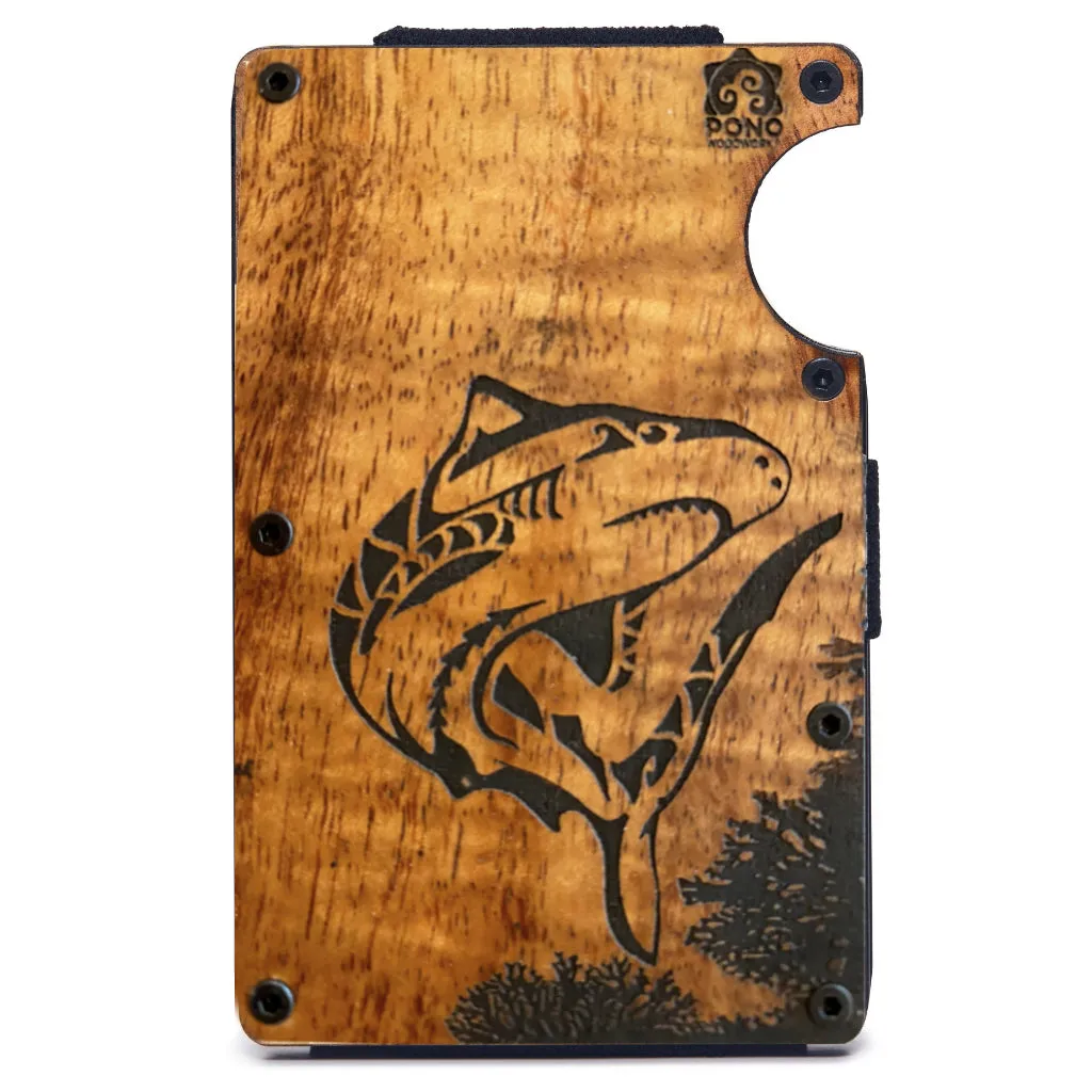 The Minimalist, Koa Wood Wallet w/ Money Clip (Multiple Designs)