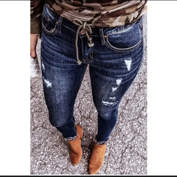 The Skinny Distressed Denim