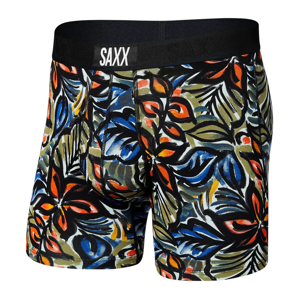 Ultra Super Soft Boxer Brief Fly - Painterly Paradise Multi