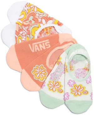 Vans Womens Canoodles Sock Psychedelic Floral (3pk, W 6.5-9)