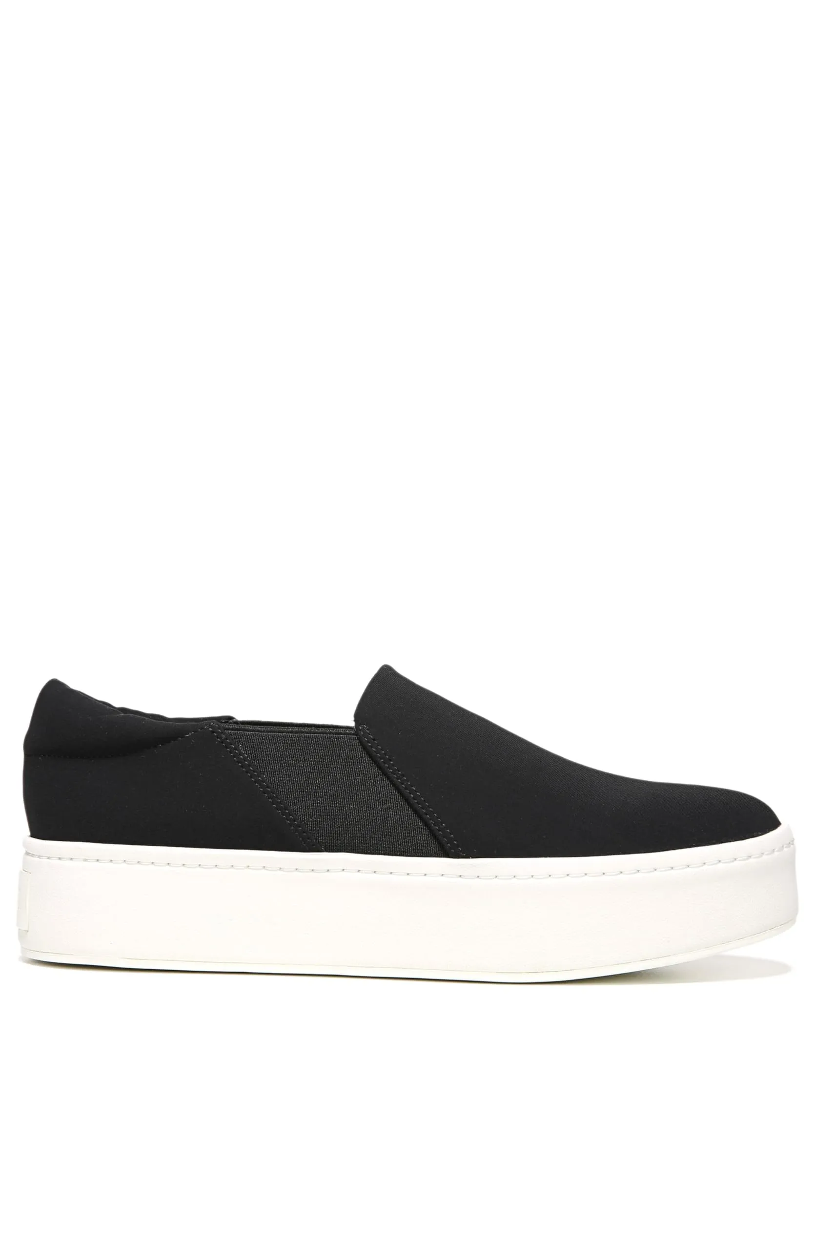 Vince Womens Warren Platform Slip On Fashion Sneakers Black Micro Stretch 10 M US