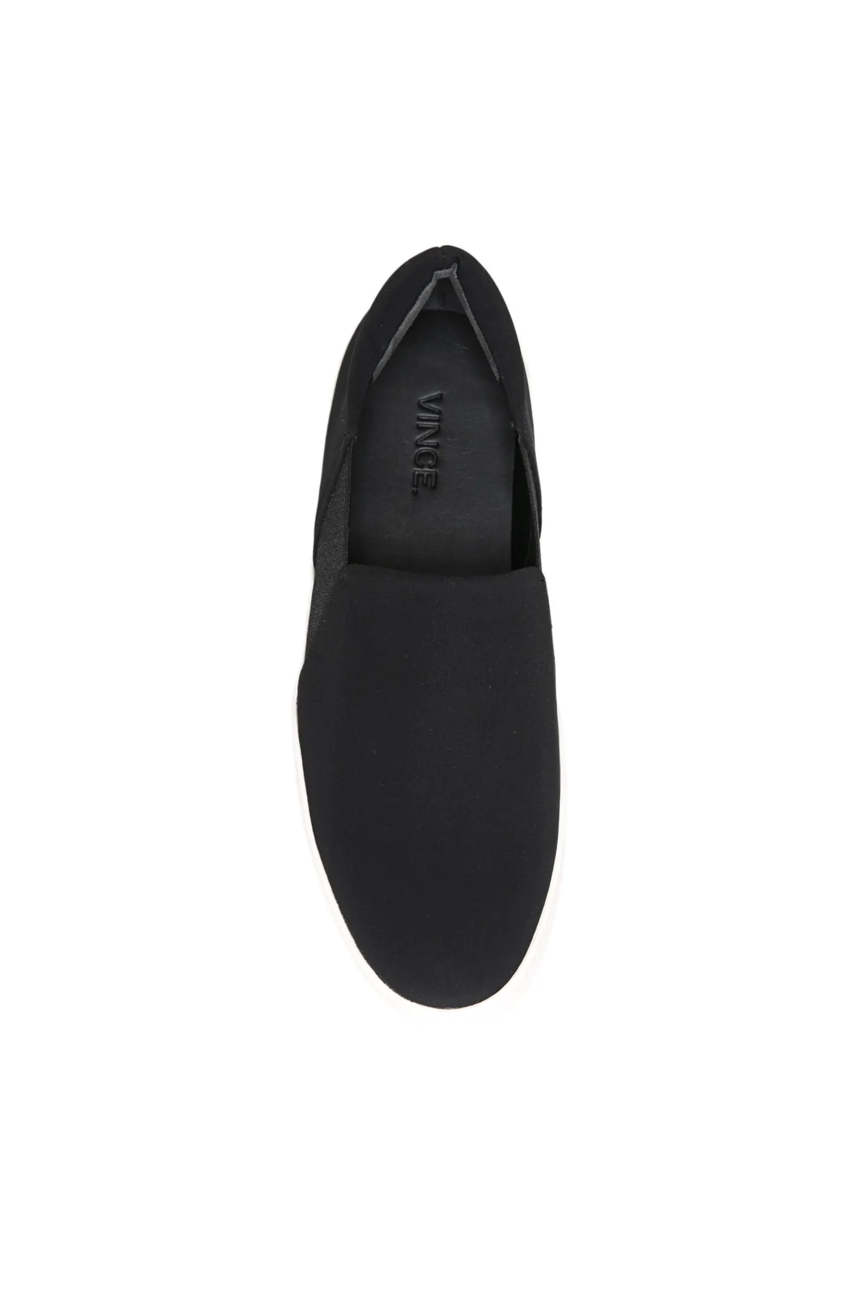 Vince Womens Warren Platform Slip On Fashion Sneakers Black Micro Stretch 10 M US
