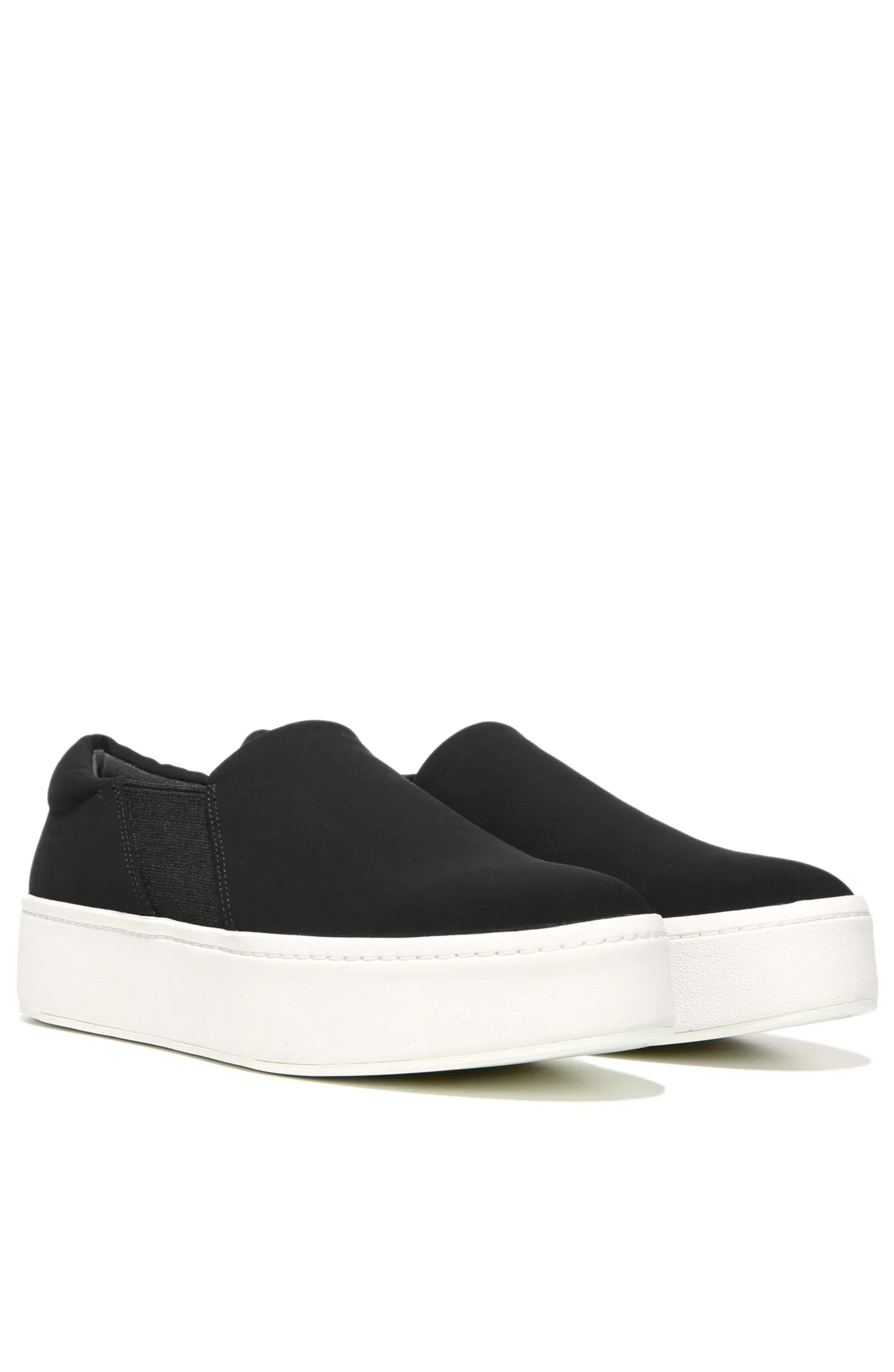 Vince Womens Warren Platform Slip On Fashion Sneakers Black Micro Stretch 10 M US