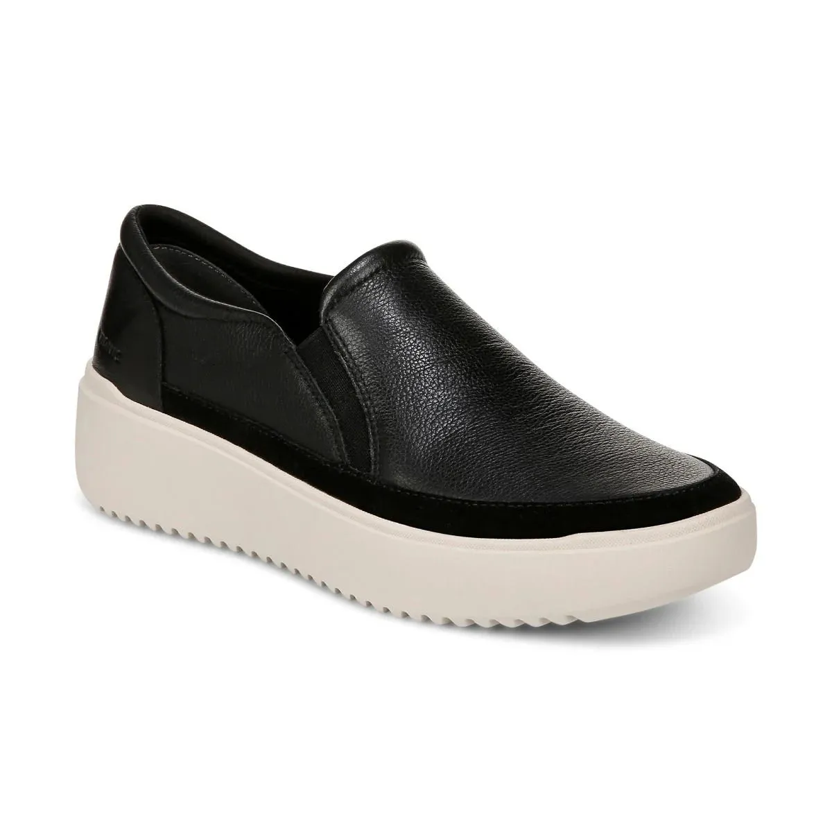 VIONIC KEARNY BLACK PLATFORM SLIP ON SNEAKER