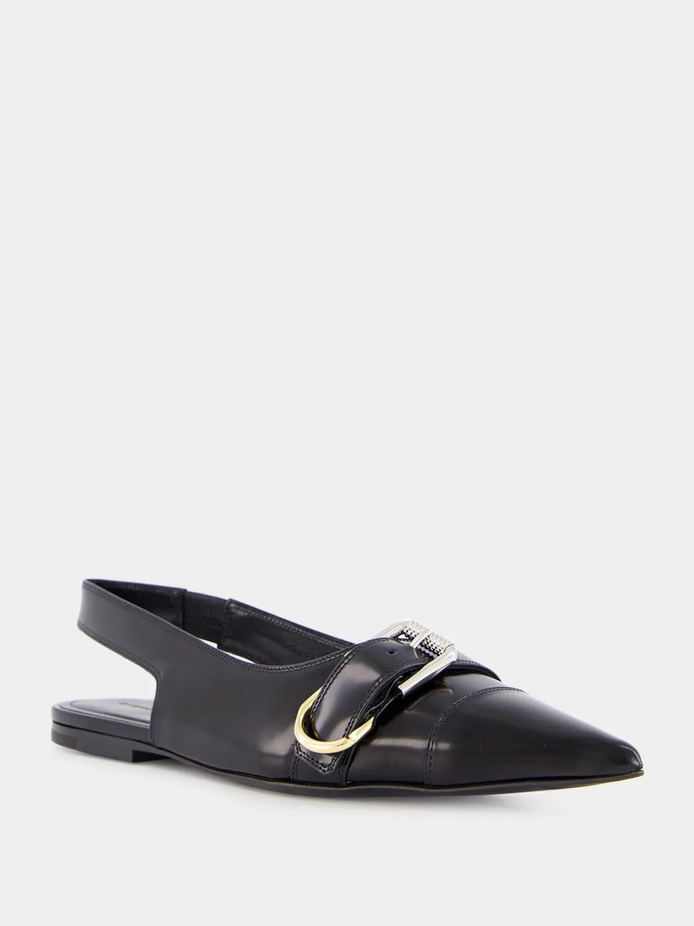 Voyou Flat Leather Slingbacks