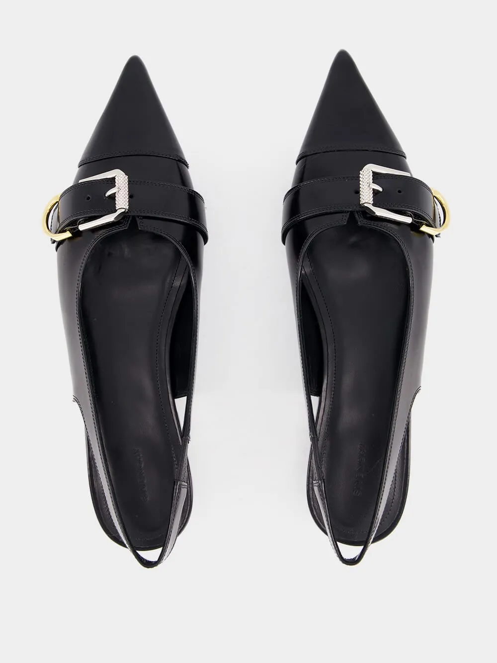 Voyou Flat Leather Slingbacks