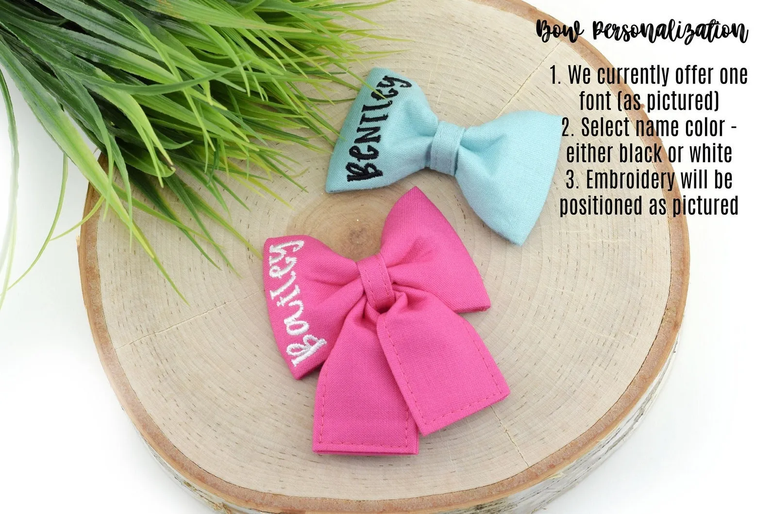 Watermelon Mix Dog Collar Bow