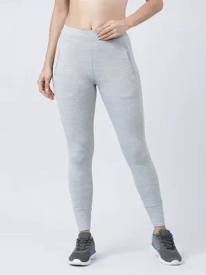 Women Light Grey Solid Track Pants & Joggers TRANSVERSE PANT-LG