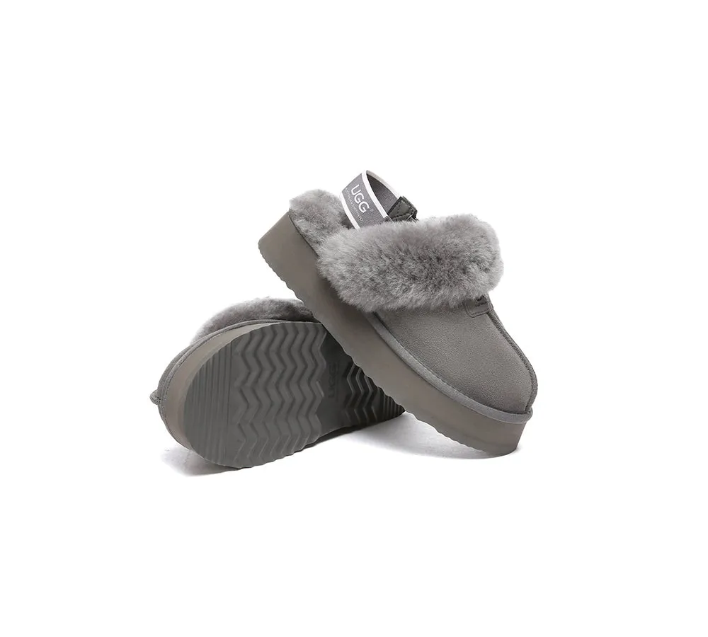 Women Removable Strap Slingback Platform Slippers Suzie