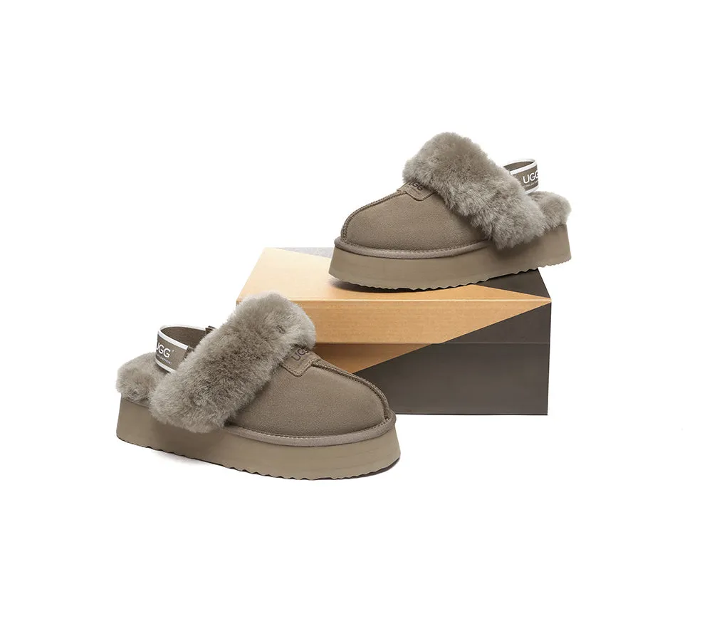 Women Removable Strap Slingback Platform Slippers Suzie