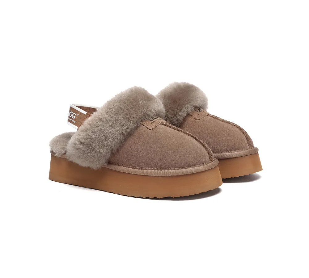 Women Removable Strap Slingback Platform Slippers Suzie