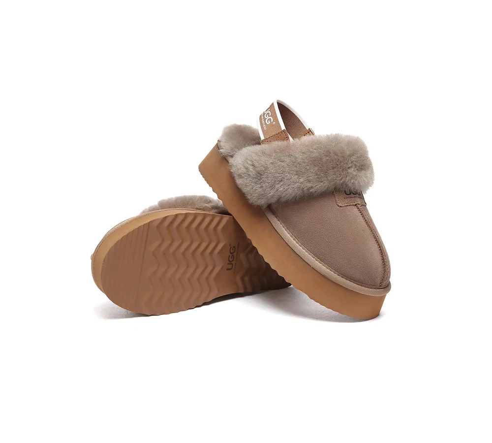 Women Removable Strap Slingback Platform Slippers Suzie
