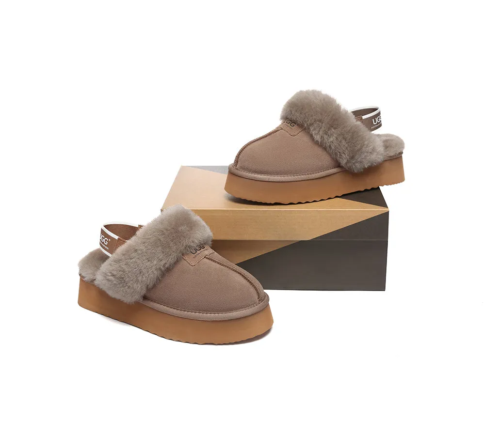 Women Removable Strap Slingback Platform Slippers Suzie