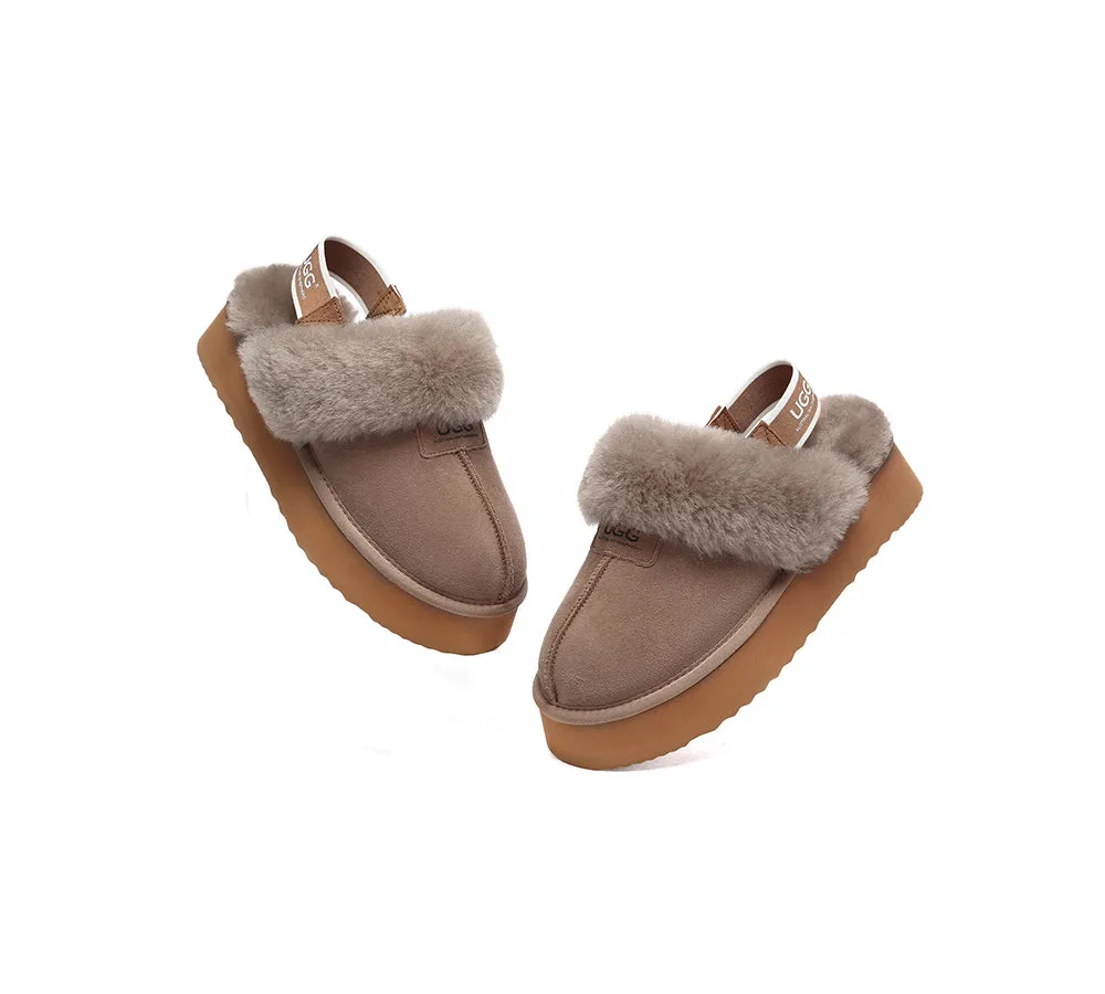 Women Removable Strap Slingback Platform Slippers Suzie
