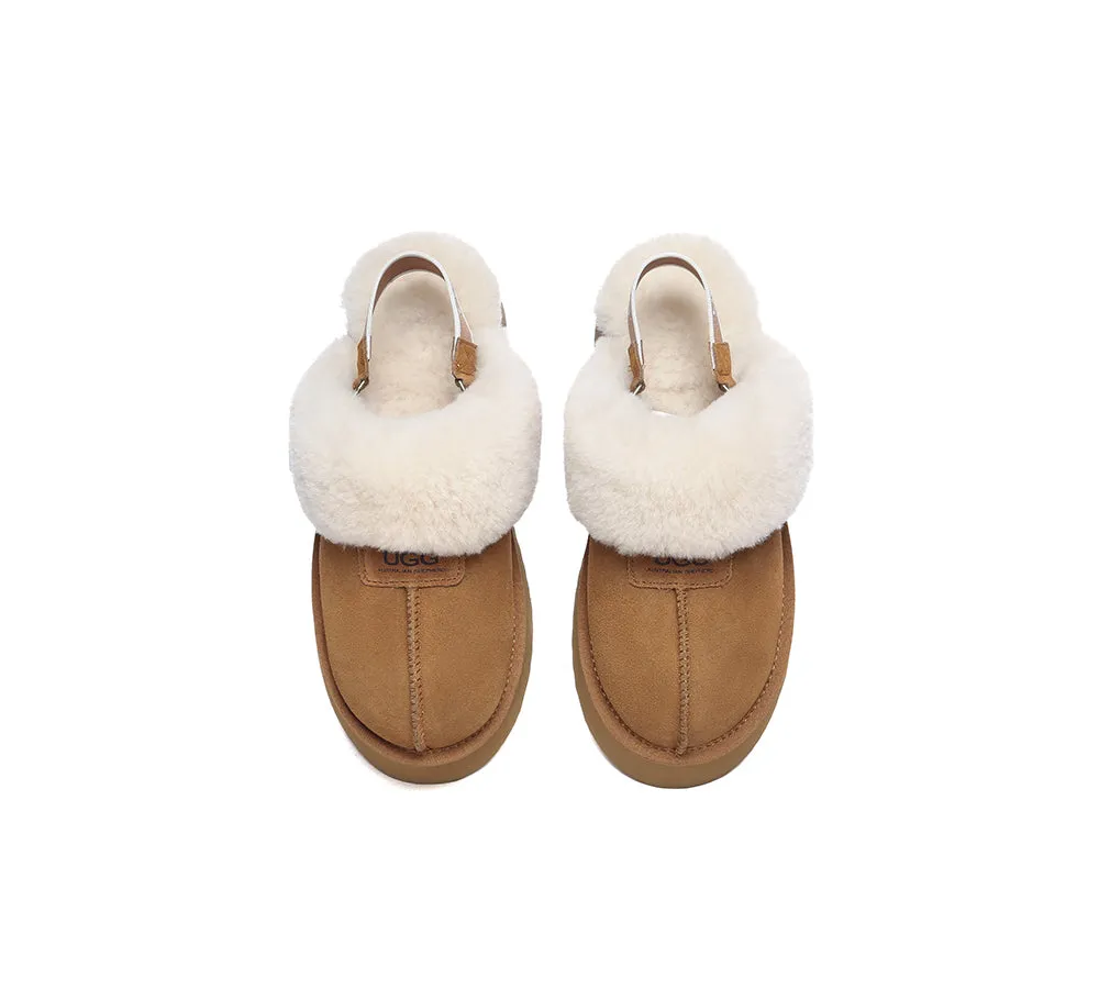 Women Removable Strap Slingback Platform Slippers Suzie