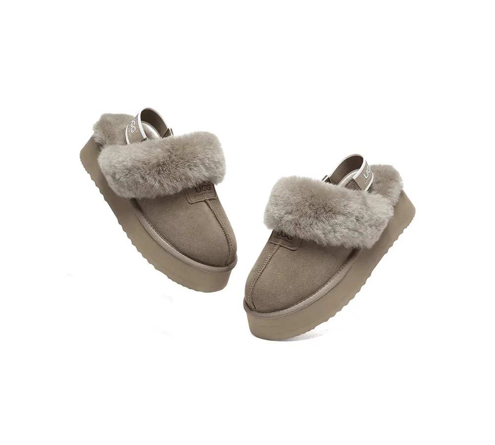 Women Removable Strap Slingback Platform Slippers Suzie