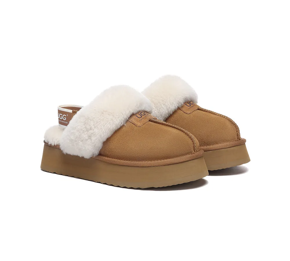 Women Removable Strap Slingback Platform Slippers Suzie