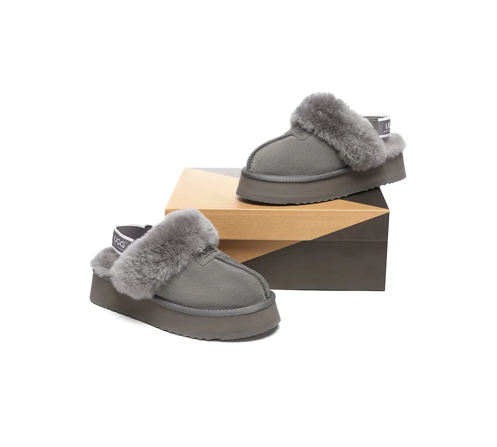 Women Removable Strap Slingback Platform Slippers Suzie
