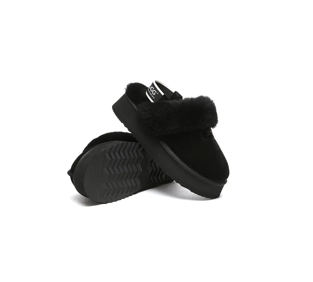 Women Removable Strap Slingback Platform Slippers Suzie