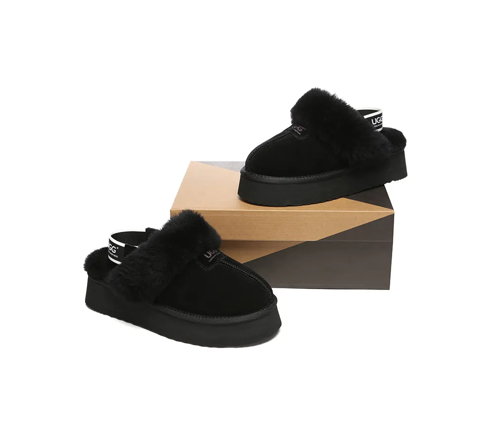 Women Removable Strap Slingback Platform Slippers Suzie