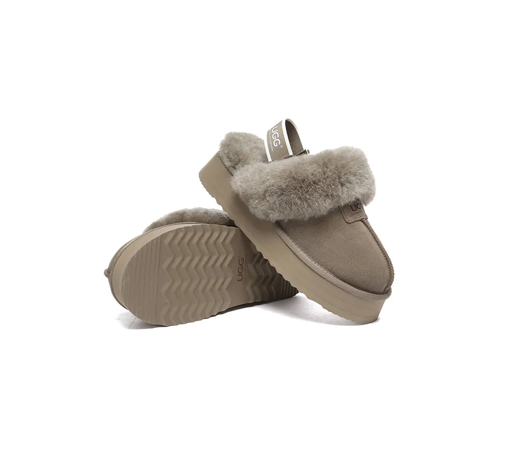 Women Removable Strap Slingback Platform Slippers Suzie