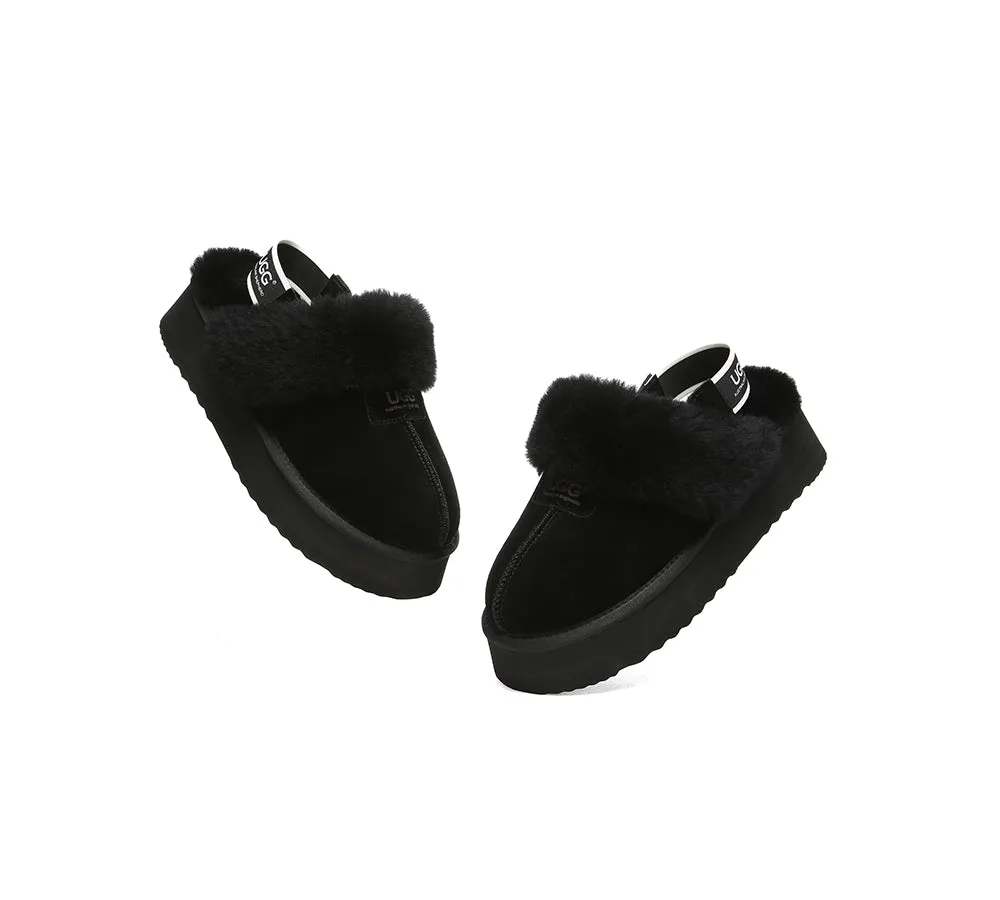 Women Removable Strap Slingback Platform Slippers Suzie