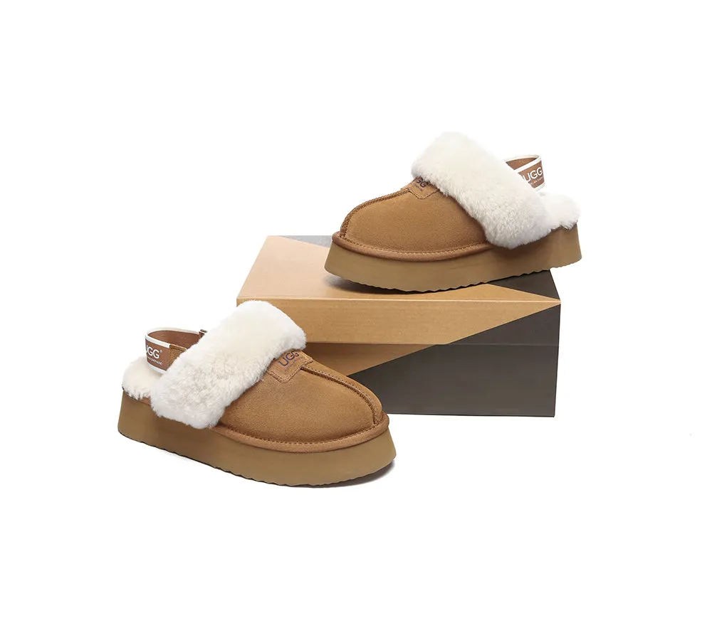 Women Removable Strap Slingback Platform Slippers Suzie
