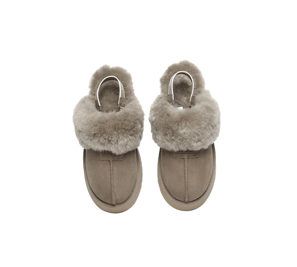 Women Removable Strap Slingback Platform Slippers Suzie