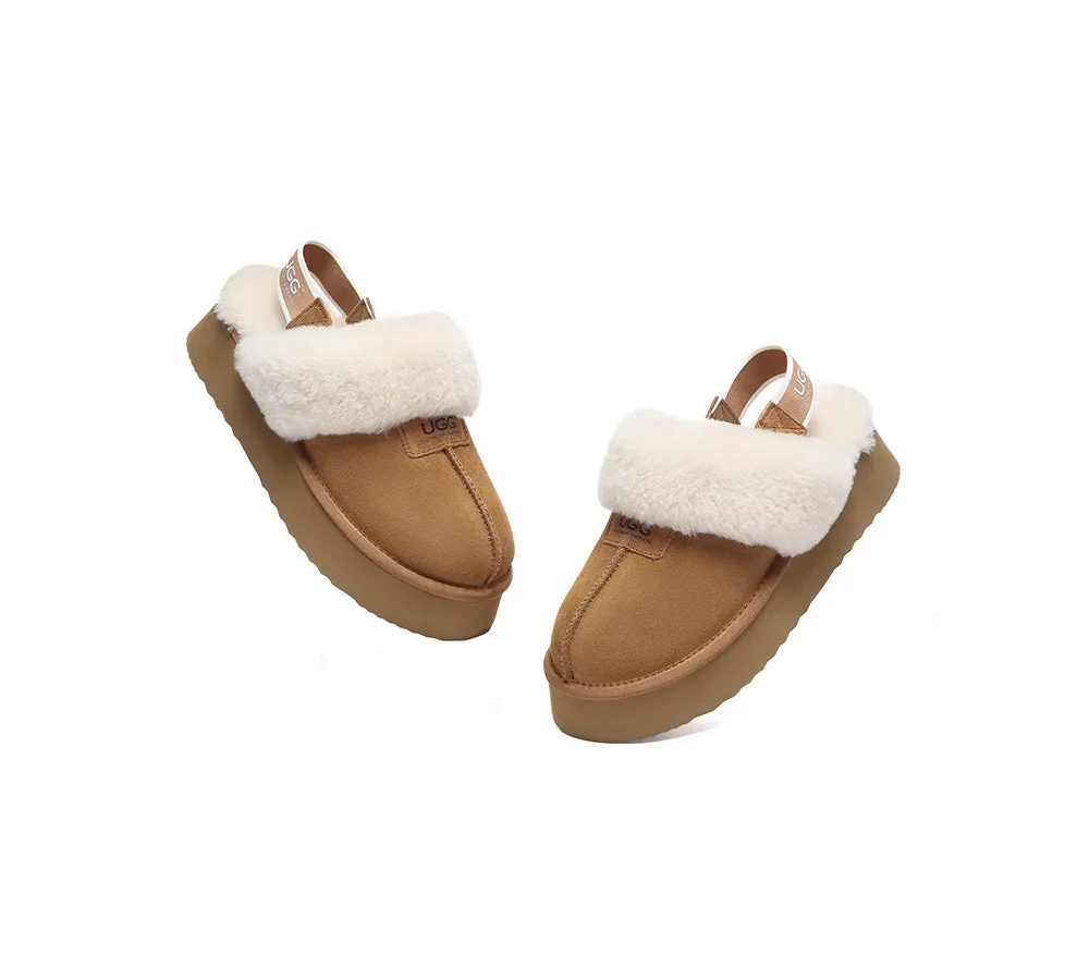Women Removable Strap Slingback Platform Slippers Suzie