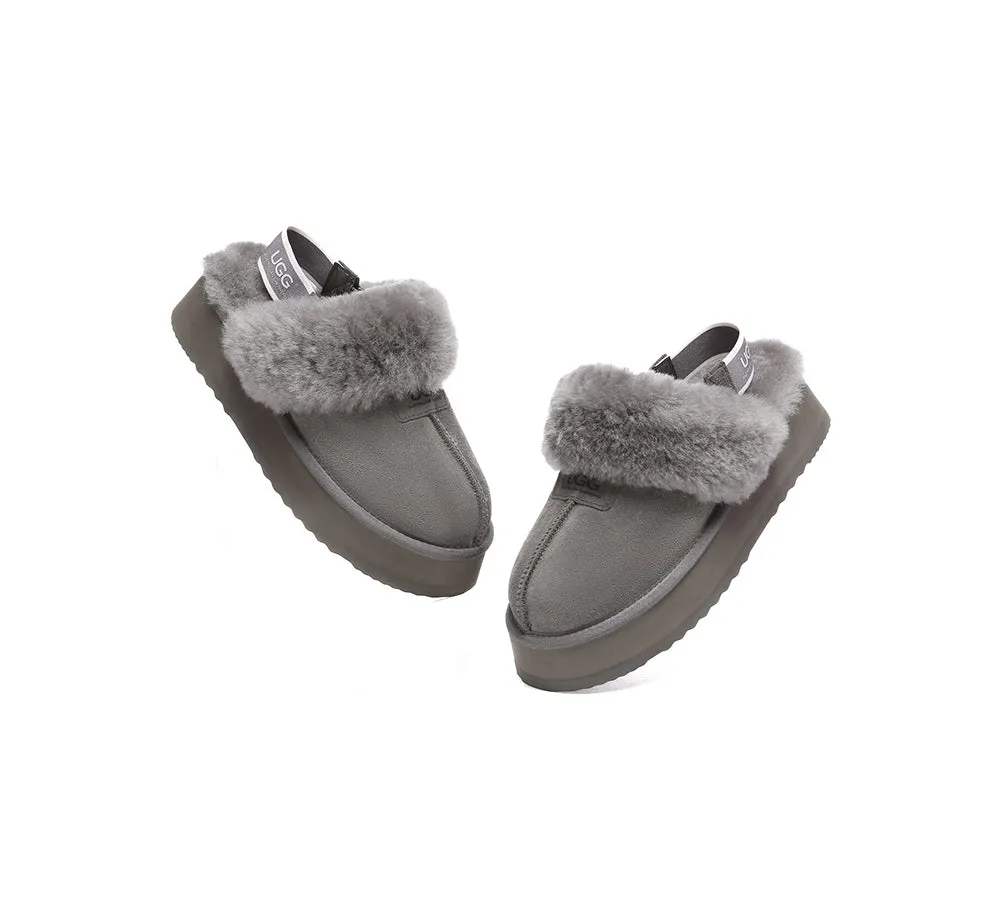 Women Removable Strap Slingback Platform Slippers Suzie