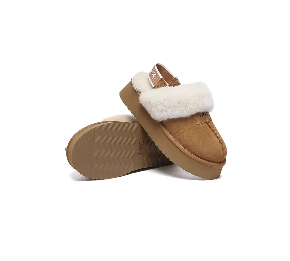 Women Removable Strap Slingback Platform Slippers Suzie