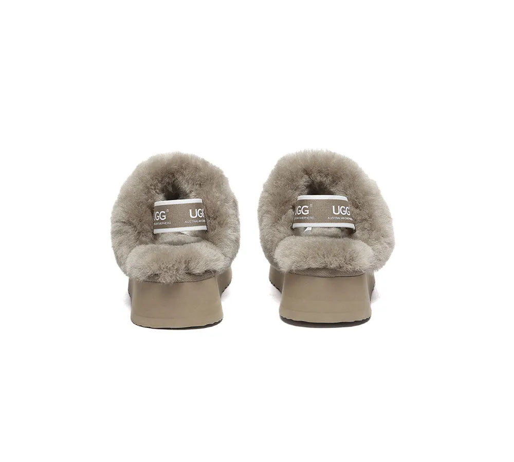 Women Removable Strap Slingback Platform Slippers Suzie